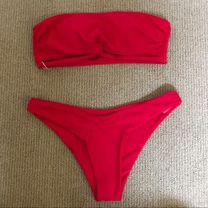 Red Bandeau Bikini